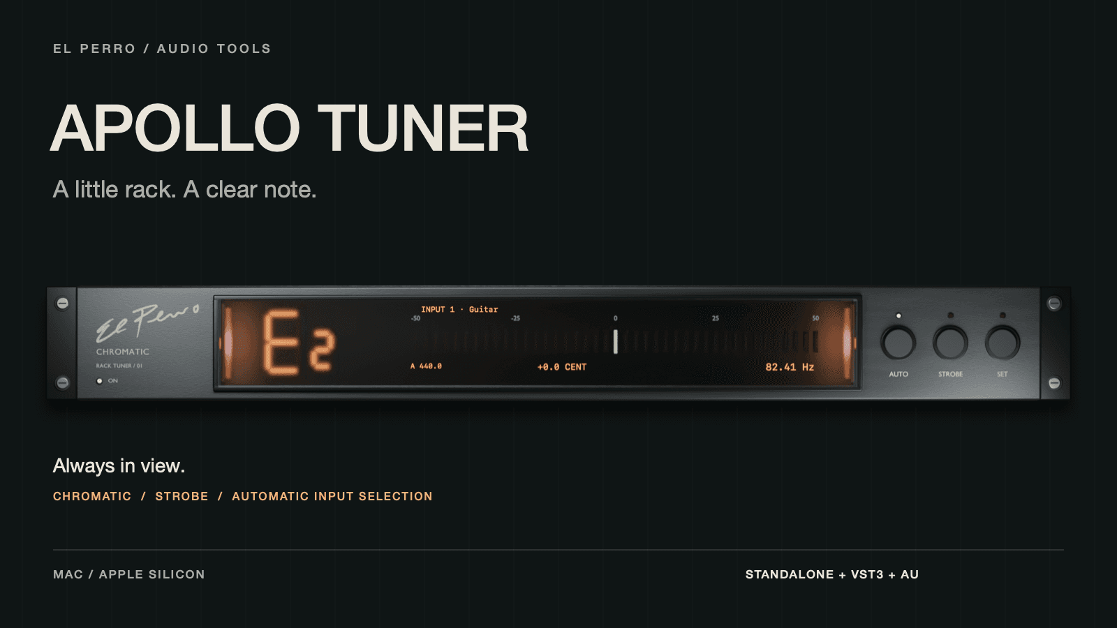 Apollo Tuner, afinador de audio a medida para el estudio Nablina Stereo